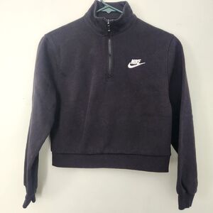 Nike Black Half-Zip Pullover with White Logo
